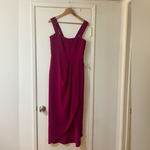Elegant Magenta Sleeveless Dress